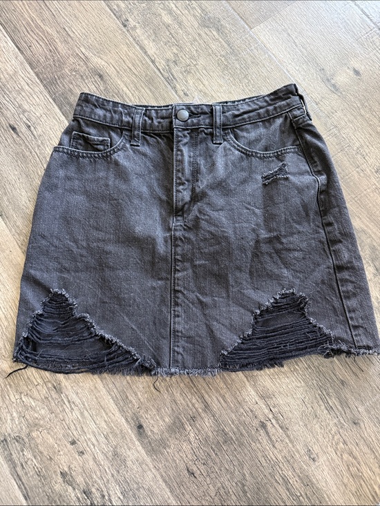 Hollister Dresses & Skirts - Hollister Black Distressed Mini Skirt